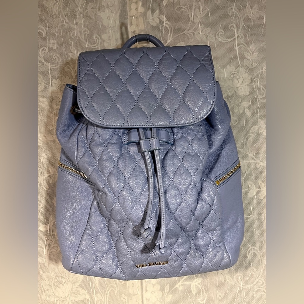 Vera Bradley Leather Backpack Purse - Periwinkle color